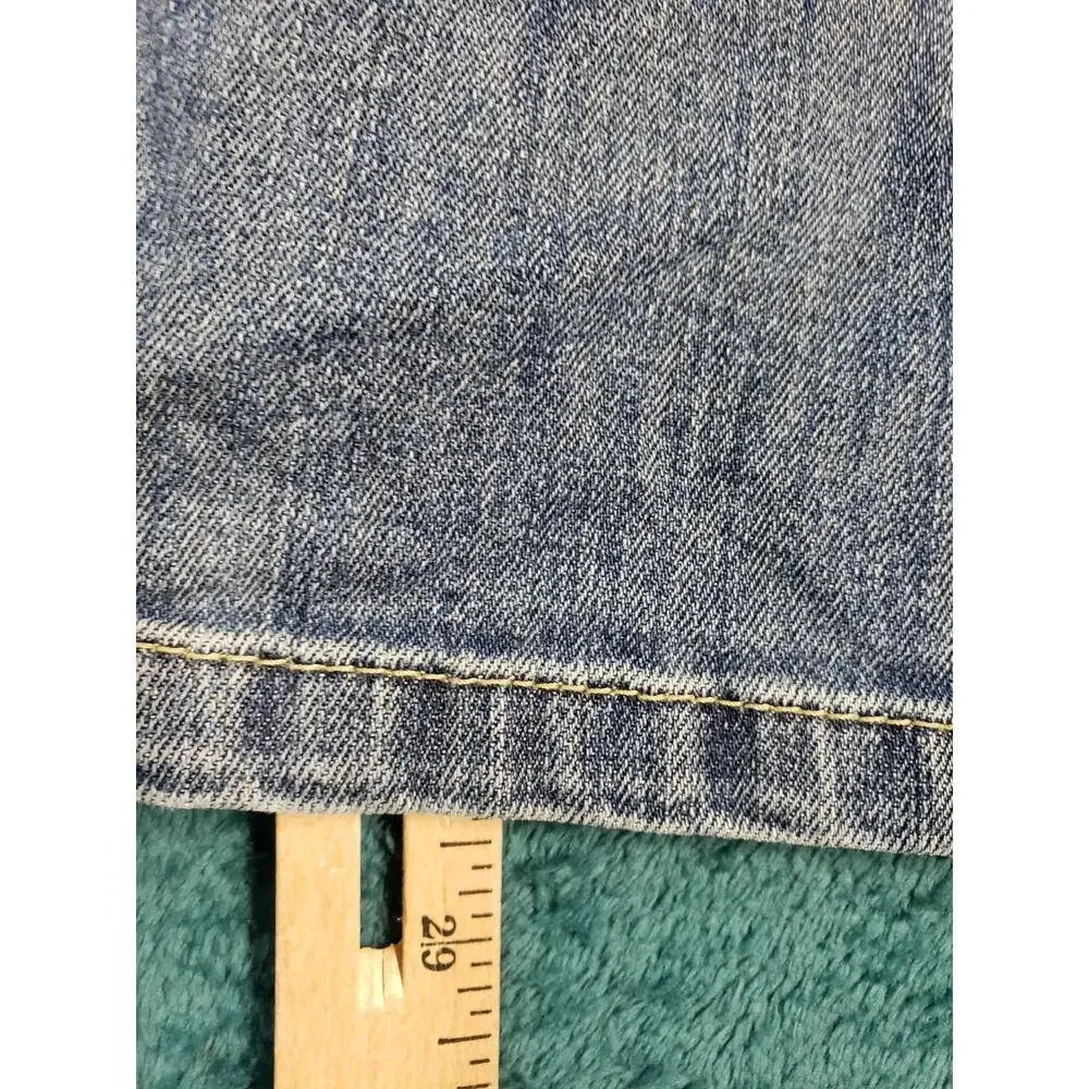 Ann Taylor Jeans Size 8 Petite Women Blue Pants Denim Stretch Mid Rise Wide Leg